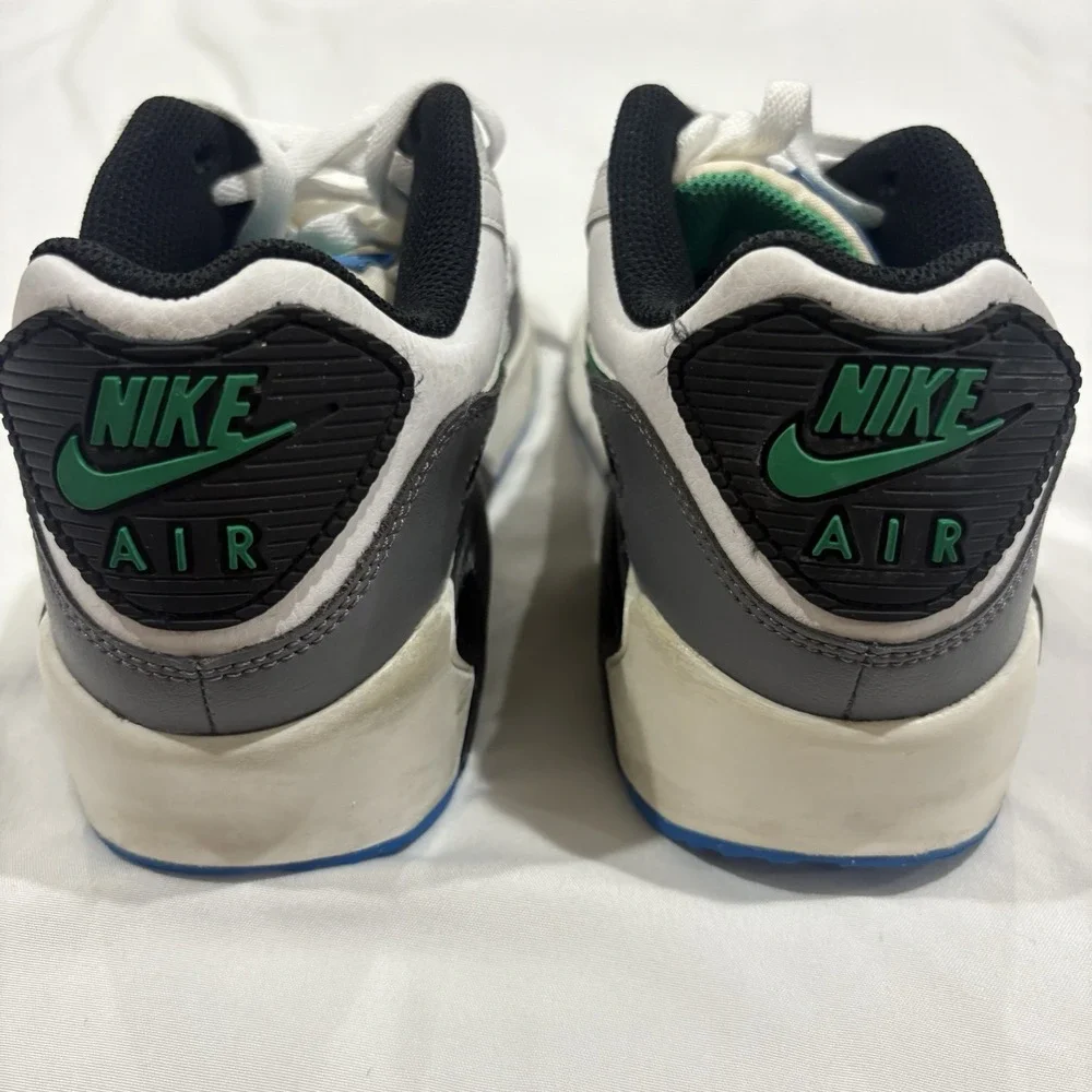 Nike Air Max 90 White Gray Green Blue Sneakers DV3607-102 Men's 6.5Y